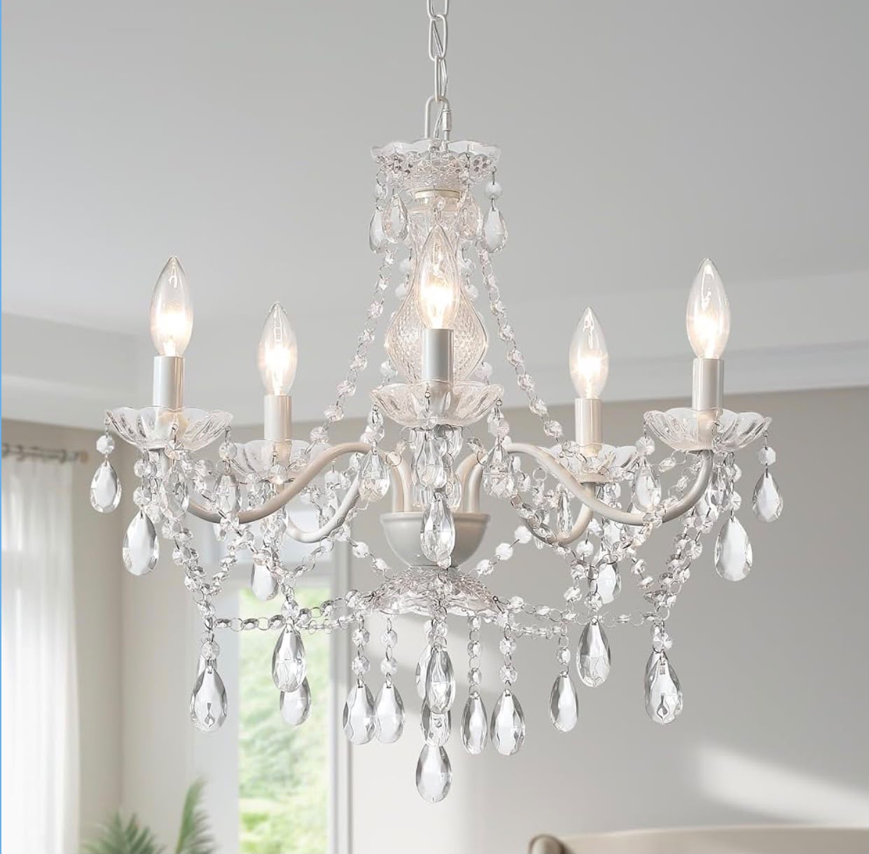 Crystal Chandelier with 5 Lights