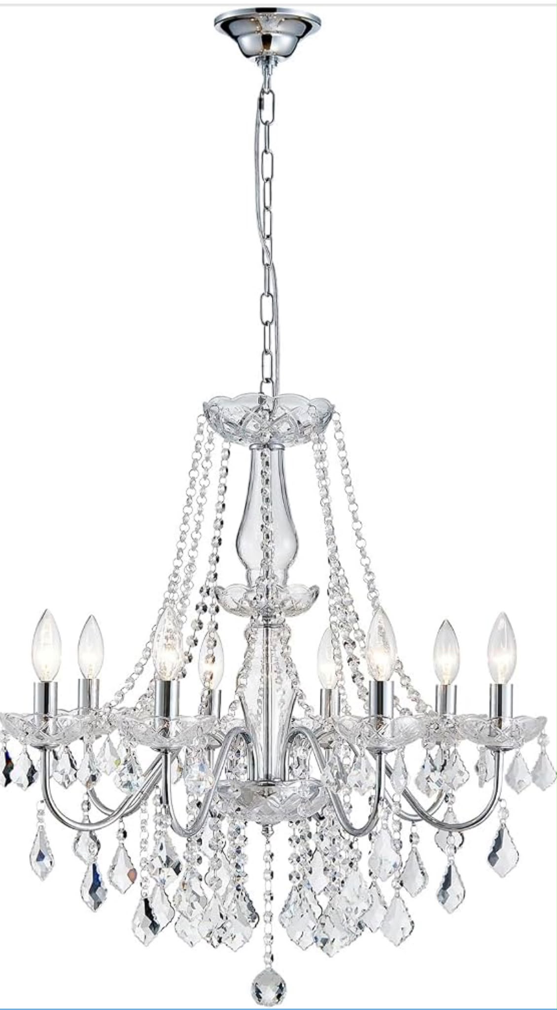 Crystal Chandelier with 8 Lights